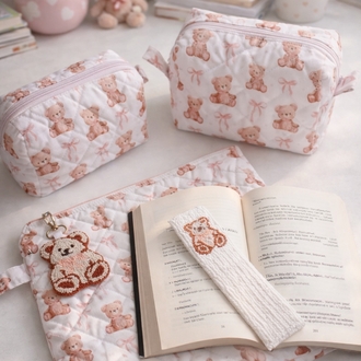 ayıcık desenli düzenleyici set
