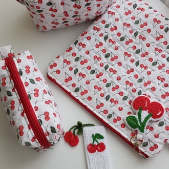 kiraz desenli düzenleyici set