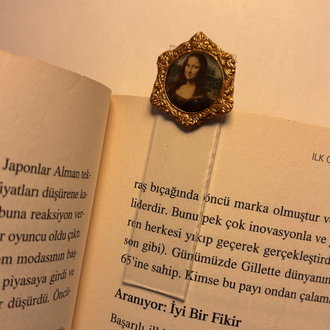 Şeffaf Kitap Ayracı Kişiye Özel Fotoğraflı Minyatür Çerçeveli