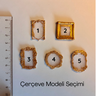 Küpe Kişiye Özel Fotoğraflı Minyatür Çerçeveli
