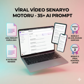 Viral Video Senaryo Motoru: TikTok, Reels & Shorts İçin 35+ AI Prompt Kiti