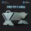BBQ Grill and FirePit, DXF Files For Laser Cutting, Portatif mangal, Outdoor Grill