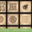 Square Coaster Bundle, Web Security Theme Vector Digital DXF Files, Laser or Plasma Cutting