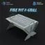 BBQ Grill and FirePit, DXF Files For Laser Cutting, Portatif mangal, Outdoor Grill