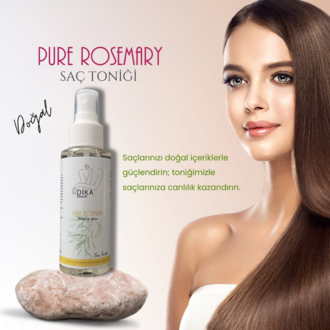 Dika Naturel Pure Rosemary %100 Doğal Saf Biberiye Suyu Saç Toniği 100 ml