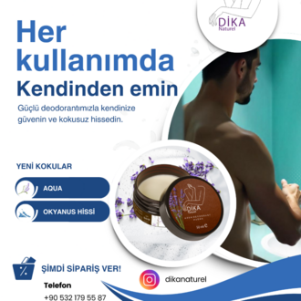 Dika Naturel Krem Deodorant Aqua 50 ml