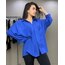 İndigo Oversize Gömlek