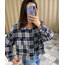 Yeni Sezon Ekose Crop Ceket 