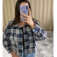 Yeni Sezon Ekose Crop Ceket 