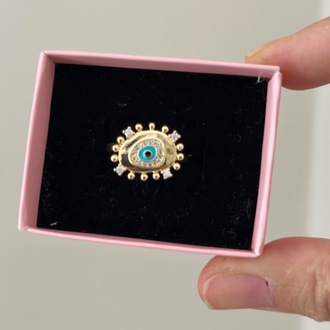 Vip 14K Göz Detay Yüzük