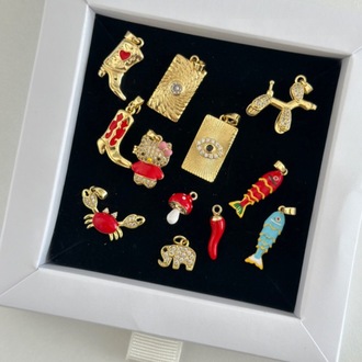 Altın Kaplama Balon Köpecik Charm
