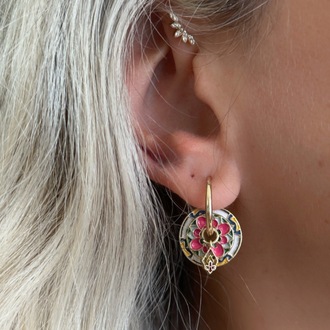 Özel Seri Charmlı Küpe (Pembe)