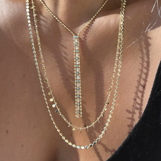 Vip 14K Zincir Detaylı Kolye Set
