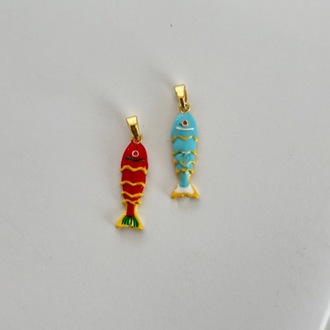 Altın Kaplama Balık Charm