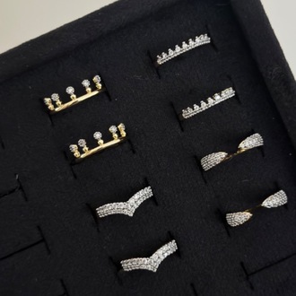 Vip 14K Mix Ayarlanabilir Eklem Yüzüğü