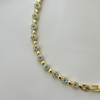 Vip 14K Yuvarlak Zirkon Taşlı Bileklik