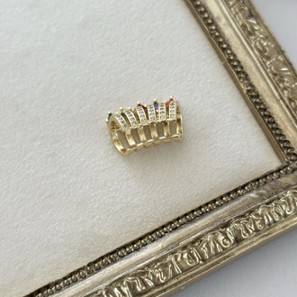 Vip 14K Renkli Taşlı Kıkırdak Küpe
