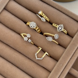 Vip 14K Mix Çiçek Detaylı Sarmal Yüzük