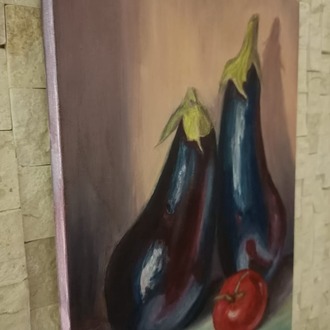 "Gölgedeki muhabbet" 25*35 cm  Natürmort Yağlıboya tablo