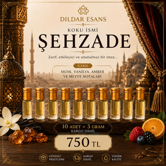10 Adet 3 gram Şehzade Esans