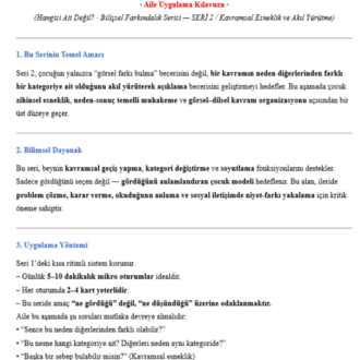 Hangisi Ait Değil? - 2 – Kavramsal Esneklik ve Akıl Yürütme