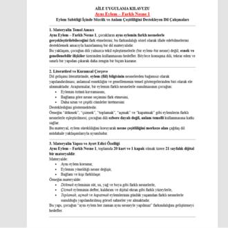 Aynı Eylem Farklı Nesne - 1