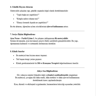 Aynı Nesne Farklı Eylem - 1