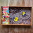 Menekşeli bardak altlığı set 