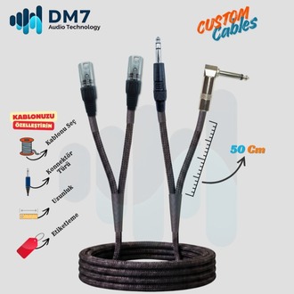 2 XLRM (Erkek) - 2 TS/TRS Ara Bağlantı Kablosu