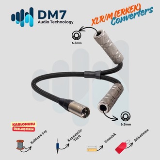 XLR/M (Erkek) Dönüştürücü Y-Kablo