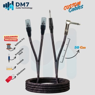 2 XLRM (Erkek) - 2 TS/TRS Ara Bağlantı Kablosu
