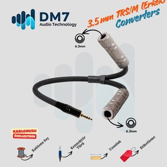3.5mm TRS/M (Erkek) Dönüştürücü Y-Kablo