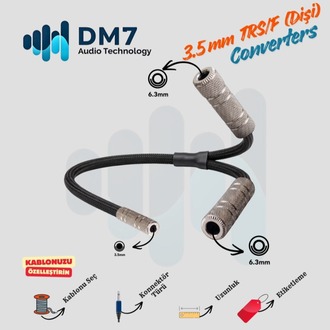 3.5mm TRS/F (Dişi) Dönüştürücü Y-Kablo