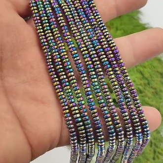Gökkuşağı Rondela Hematit Dizi 4*2mm