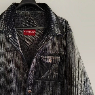 vintage fitilli kadife kürklü unisex 90s mont