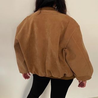 V İtaliano Vintage orj süet deri unisex 90s mont