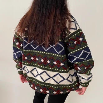 vintage unisex ekstra kalın polar mont
