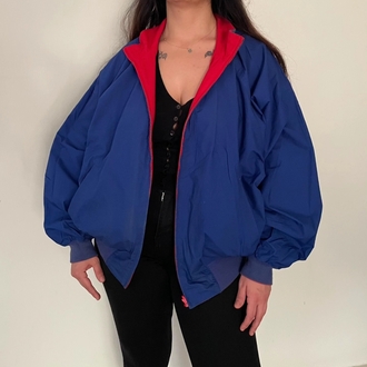 Nautıca vintage çift taraflı unisex bomber mont