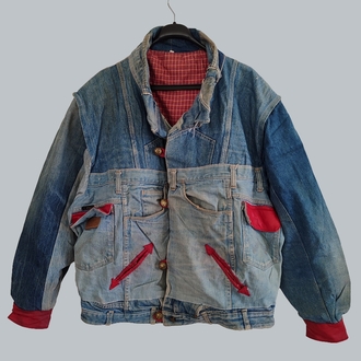 Wrangler özel tasarım 80s collection el yapımı oversize unisex denim mont