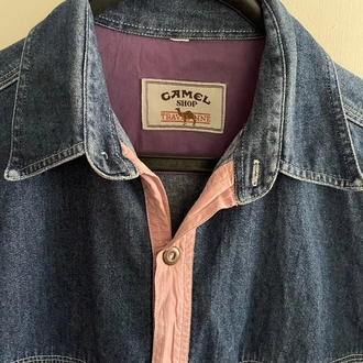 Vintage Camel Shop Travel Line Cigarette 90s unisex gömlek