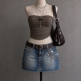 Vintage y2k denim etek