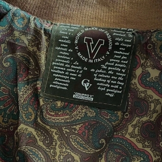 V İtaliano Vintage orj süet deri unisex 90s mont