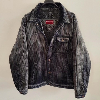 vintage fitilli kadife kürklü unisex 90s mont