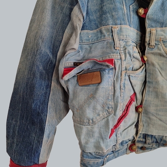 Wrangler özel tasarım 80s collection el yapımı oversize unisex denim mont