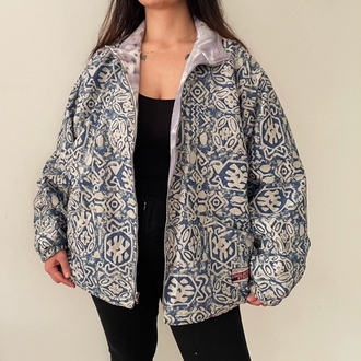 COBBLESTONED STREET Vintage çift taraflı unisex mont