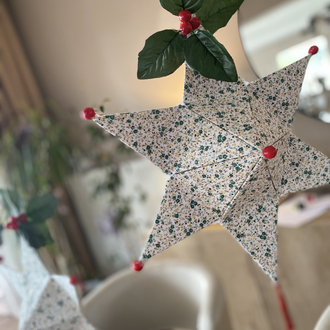 Origami,kumaş kaplı yıldız