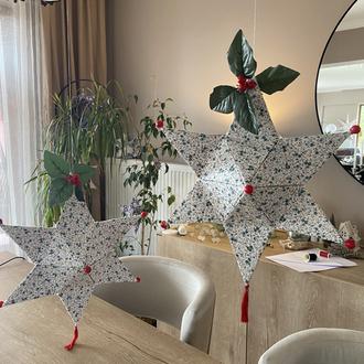 Origami,kumaş kaplı yıldız