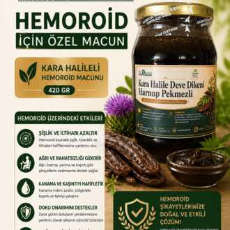 Dr.Devalı Hemoroid Basur Rahatsızlığına Kara Halileli Bitkisel Macunu 420 Gr