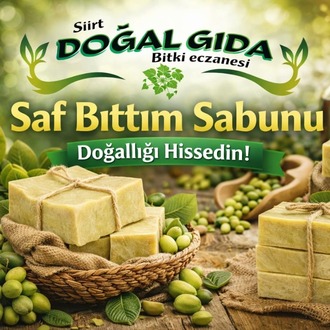 %100 Doğal El Yapımı Saf Bıttım Yağından Bıttım Sabunu 1 KG(Siirt Doğal Gıda)