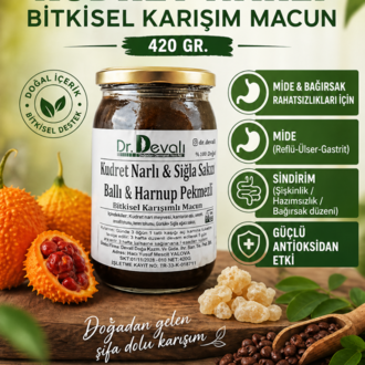 Dr.Devalı Mide Rahatsızlıklarına Kudret Narlı Bitkisel Karışım Macun 420 GR